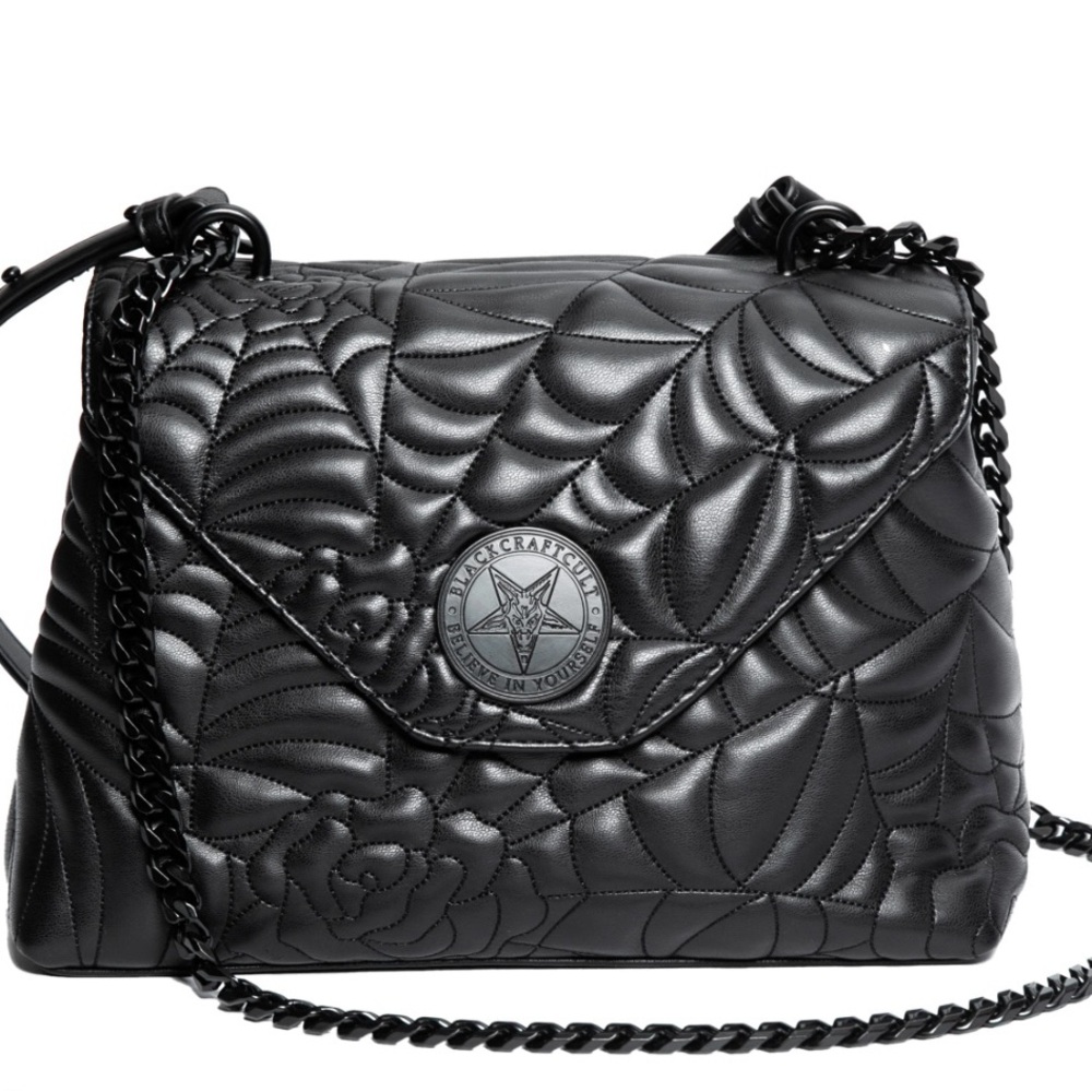 BlackCraft Cult Charlotte Spider Quilt Shoulder Bag
